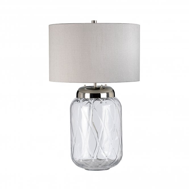 Sola 2 Light Table Lamp Polished Nickel with Titanium (silver) Shade