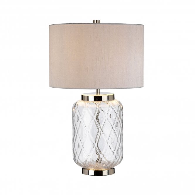 Sola 1 Light Table Lamp Polished Nickel with Titanium (silver) Shade