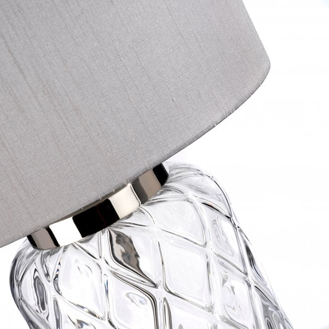 Sola 1 Light Table Lamp Polished Nickel with Titanium (silver) Shade