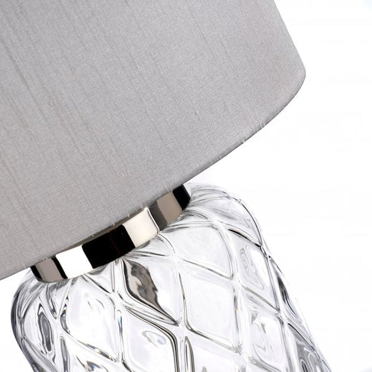 Sola 1 Light Table Lamp Polished Nickel with Titanium (silver) Shade