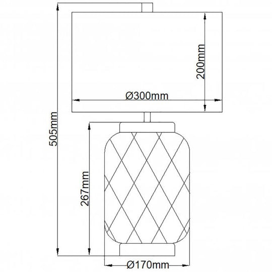 Sola 1 Light Table Lamp Polished Nickel with Titanium (silver) Shade
