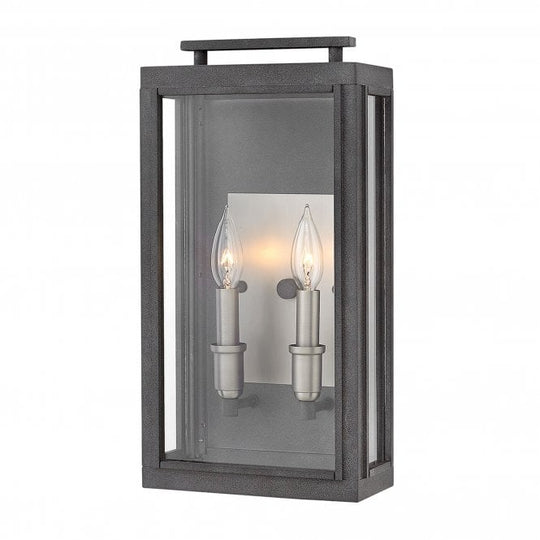 Sutcliffe 2 Light Medium Wall Lantern Aged Zinc