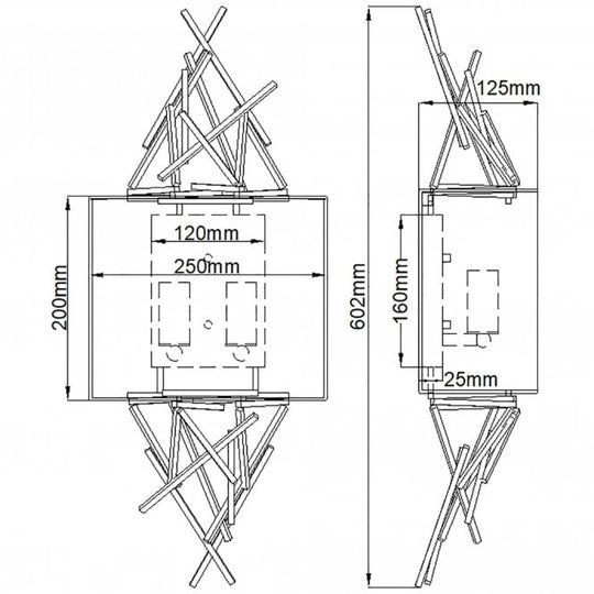 Taiko 2 Light Wall Light Olde Bronze