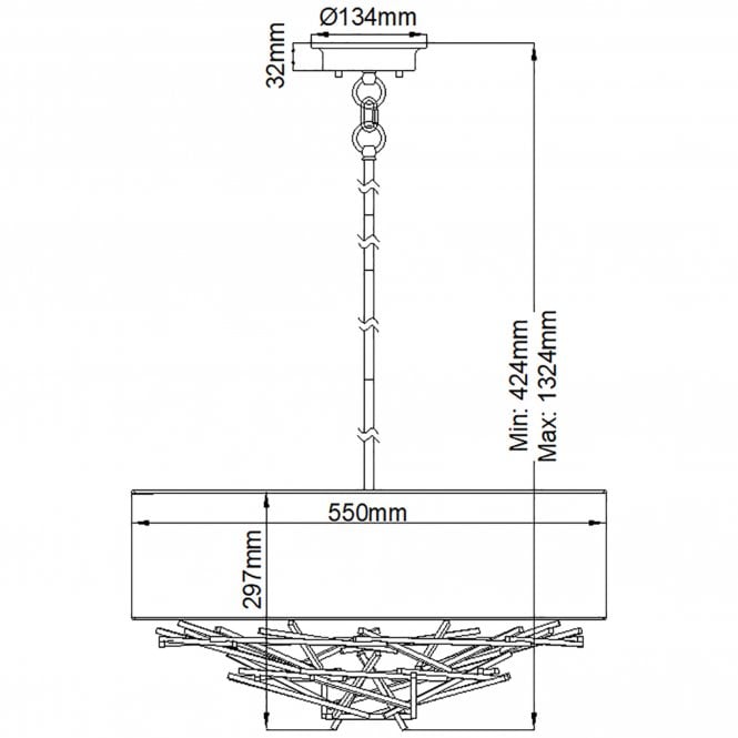 Taiko 4 Light Pendant Olde Bronze