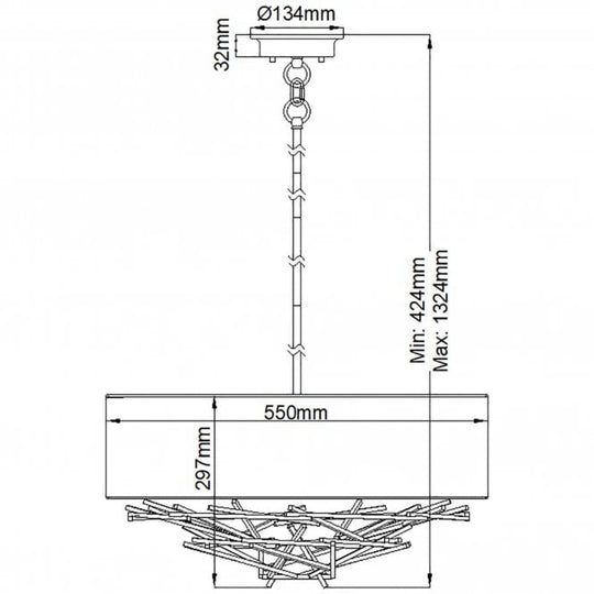 Taiko 4 Light Pendant Olde Bronze