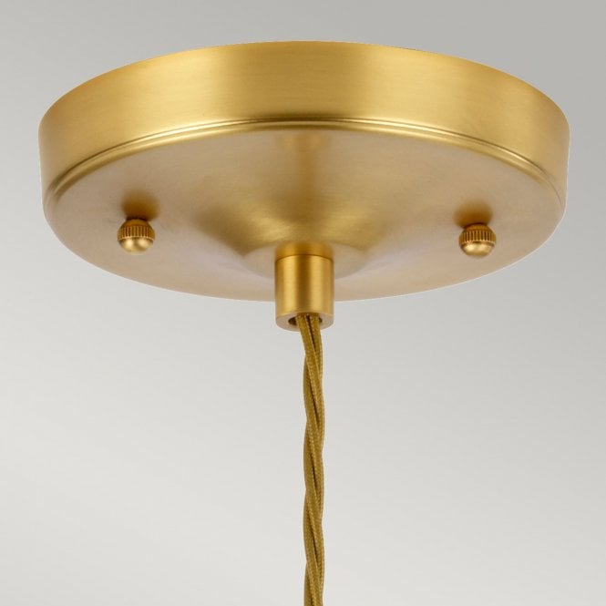 Tiber Amber Singe Pendant Brushed Brass