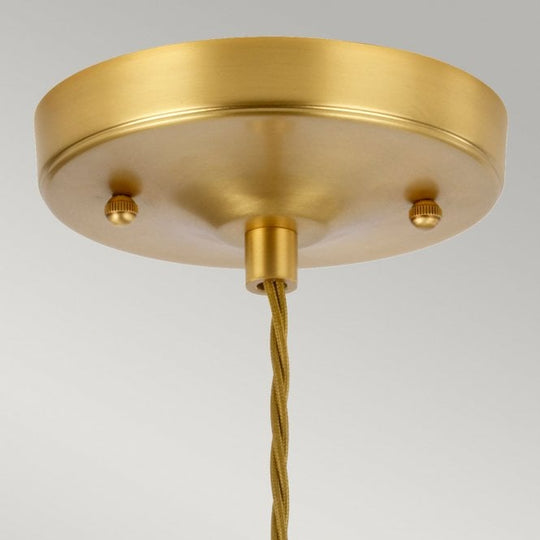 Tiber Amber Singe Pendant Brushed Brass