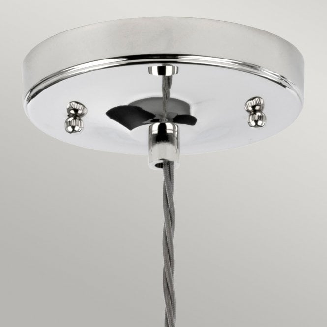 Tiber Clear Singe Pendant Polished Nickel