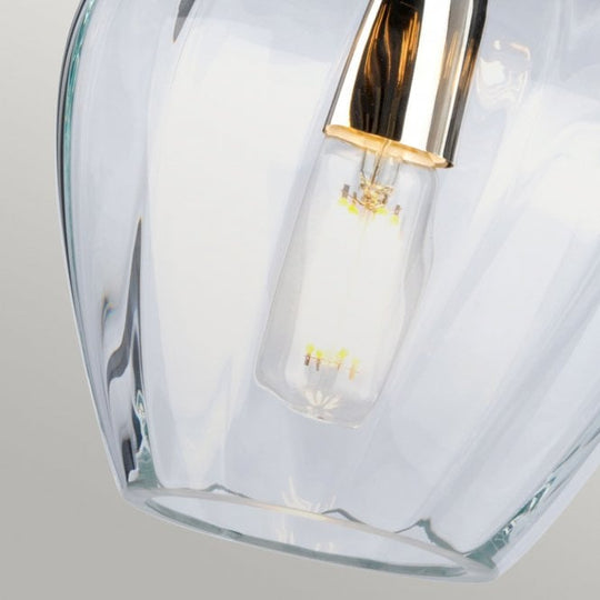 Tiber Clear Singe Pendant Polished Nickel