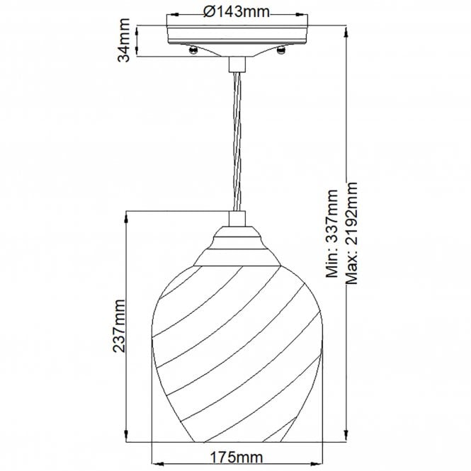 Tiber Clear Singe Pendant Polished Nickel