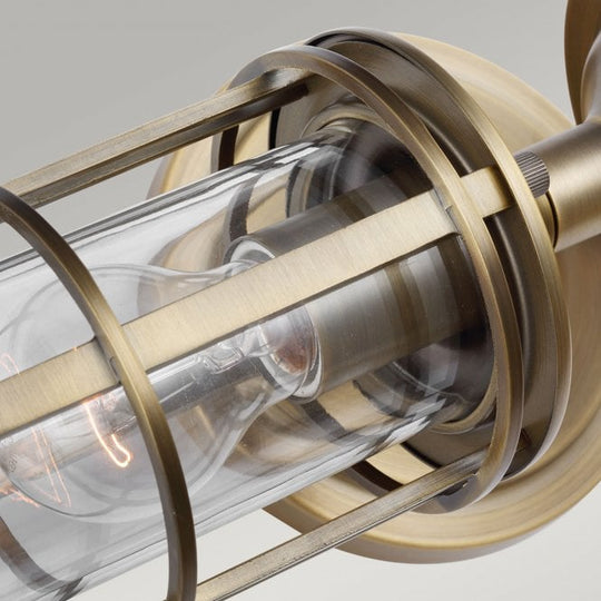 Urban Restoration Double Wall Light IP44 Dark Antique Brass