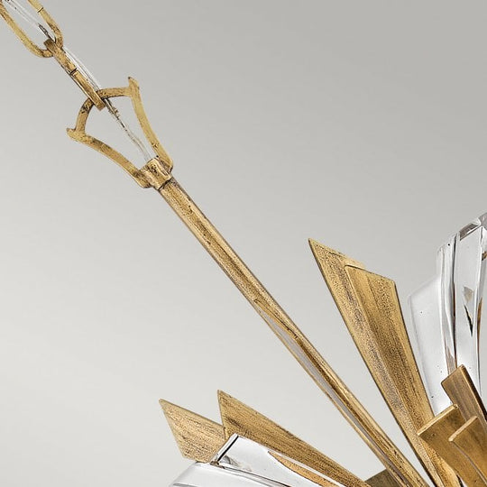 Vida 13 Light Wide Crystal Pendant Light Burnished Gold