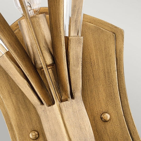 Vida 2 Light Wall Light Crystal Pendant Light Burnished Gold