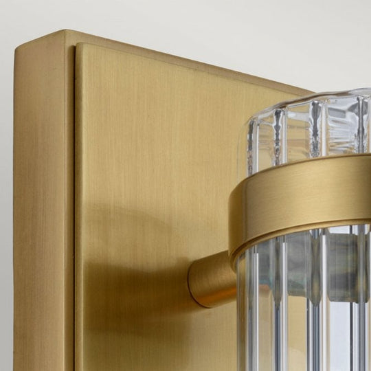 Wellington Single IP44 Barthroom Light Wall Aged Brass