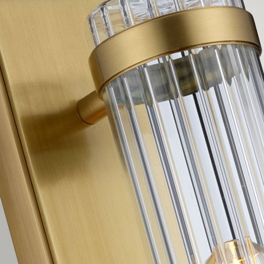 Wellington Single IP44 Barthroom Light Wall Aged Brass