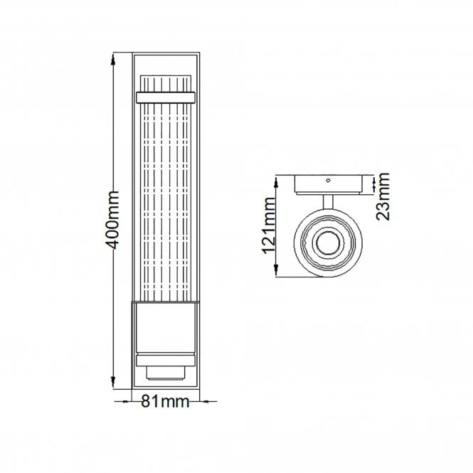 Wellington Single IP44 Barthroom Light Wall Polished Chrome