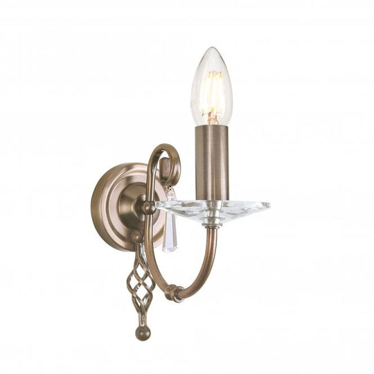 Aegean candle Wall Light in  Aged Brass finish