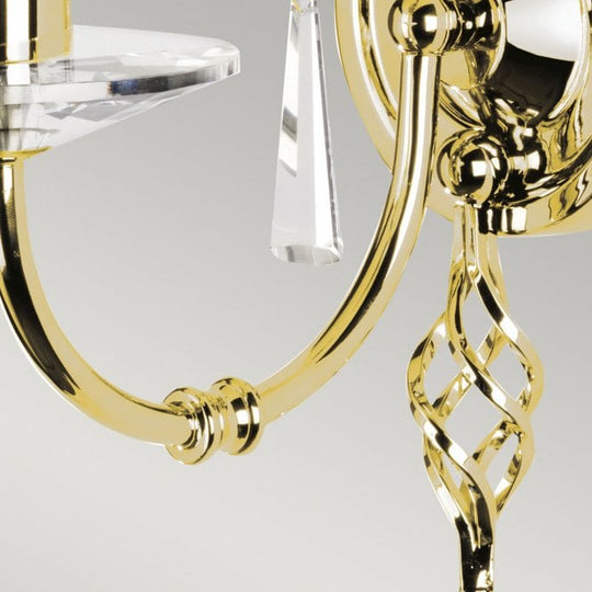 Aegean 1 candle Wall Light with Polished Brass finish