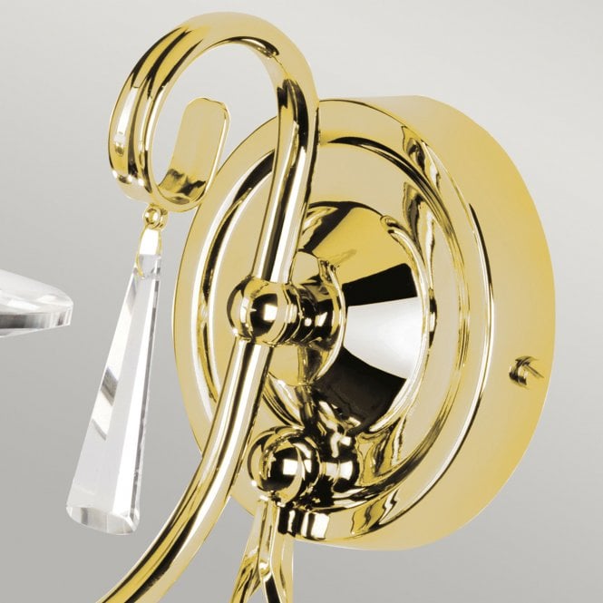 Aegean 1 candle Wall Light with Polished Brass finish