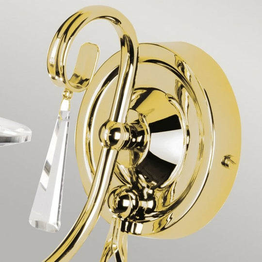 Aegean 1 candle Wall Light with Polished Brass finish