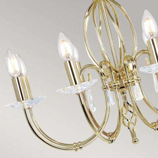 Aegean 8 Light Chandelier with a Polished Brass finish