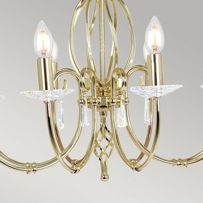 Aegean 8 Light Chandelier with a Polished Brass finish