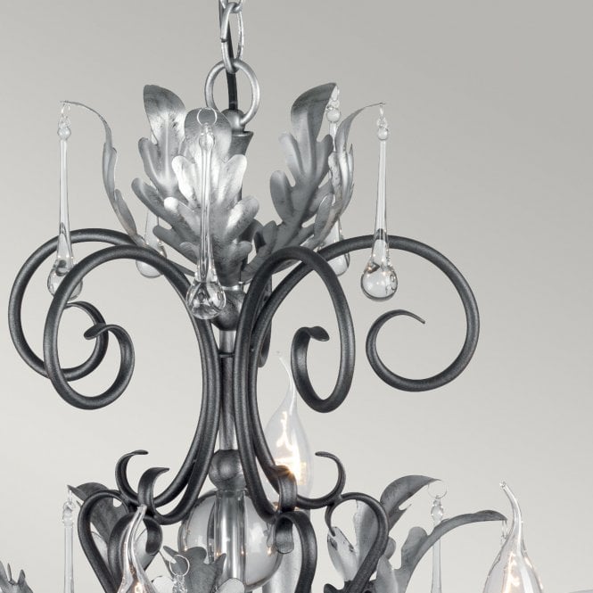 Amarilli 10 Light Chandelier with a Black/Silver finish
