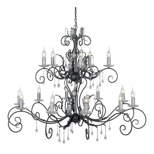 Amarilli 15 Light Chandelier with a Black/Silver finish