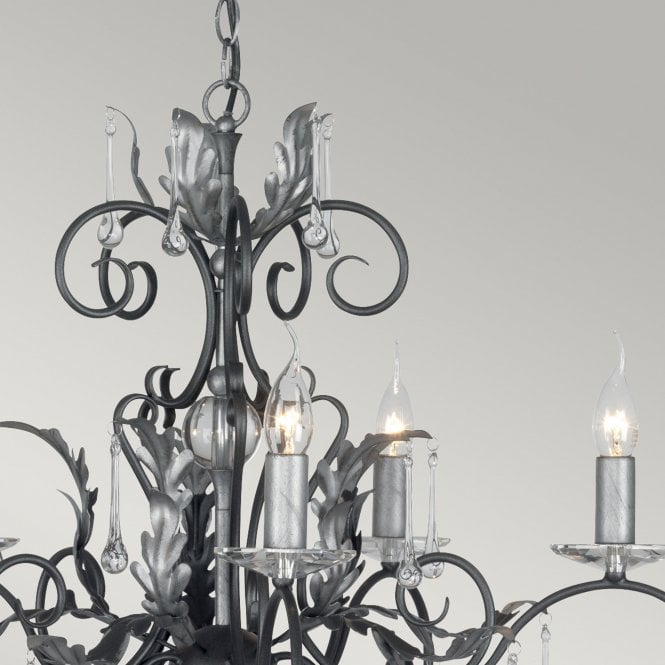 Amarilli 15 Light Chandelier with a Black/Silver finish