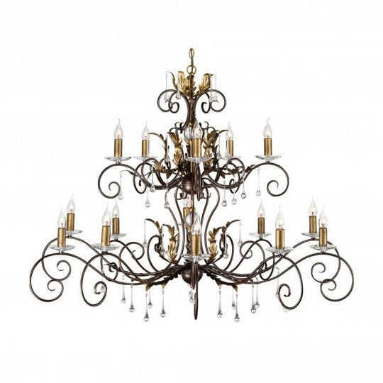 Amarilli 15 Light Chandelier with a Bronze finish