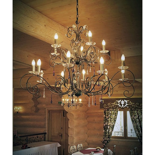 Amarilli 15 Light Chandelier with a Bronze finish