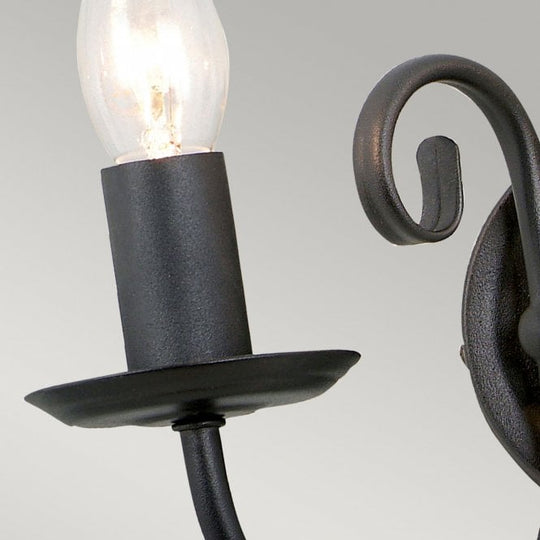 Artisan 2 candle Wall Light in a Black finish
