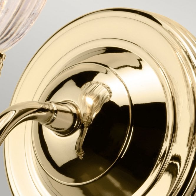 Bathroom Carroll1 wall light with a Polished Brass finish