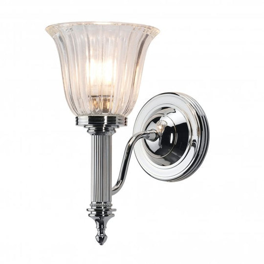 Bathroom Carroll1 wall light with a Polished Chrome finish
