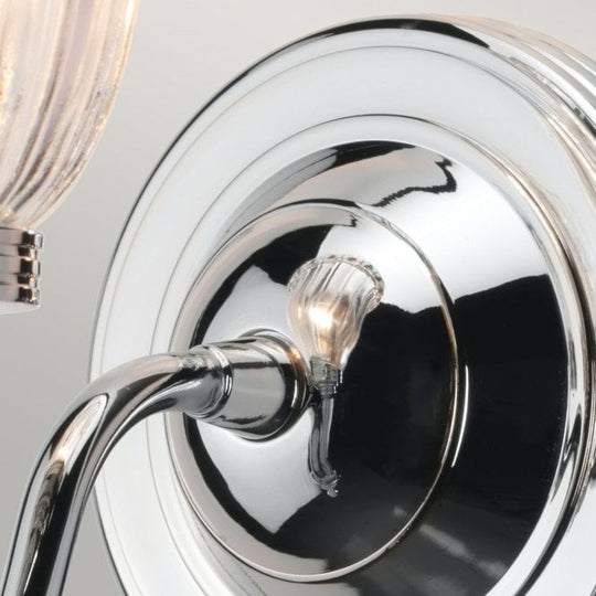 Bathroom Carroll1 wall light with a Polished Chrome finish