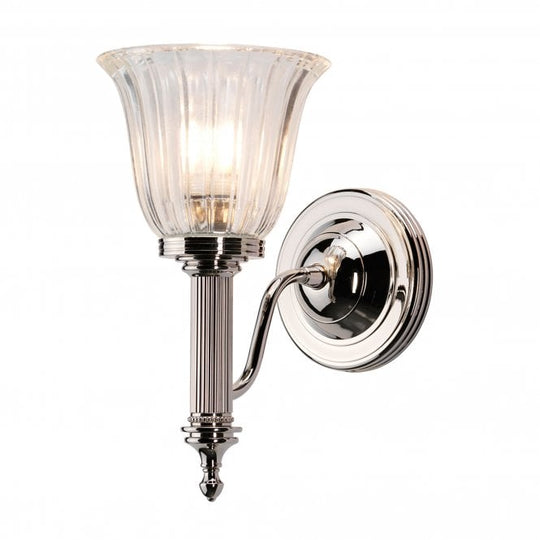 Bathroom Carroll1 wall light with a Polished Nickel finish
