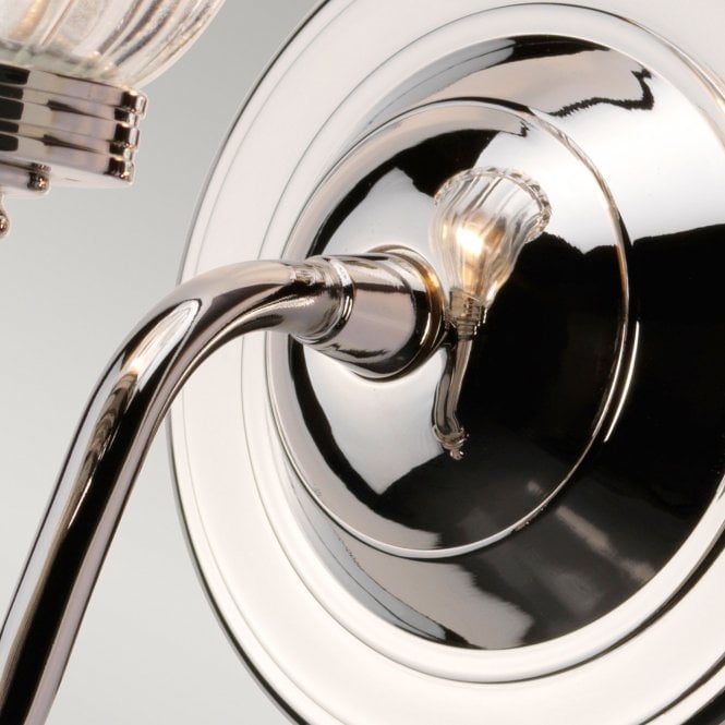 Bathroom Carroll1 wall light with a Polished Nickel finish
