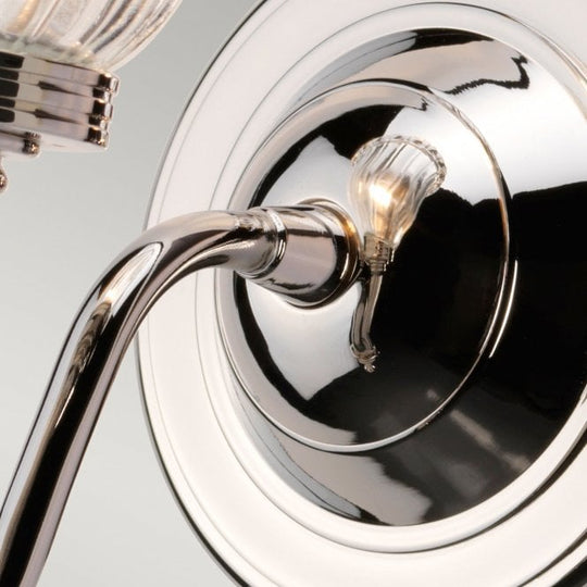 Bathroom Carroll1 wall light with a Polished Nickel finish