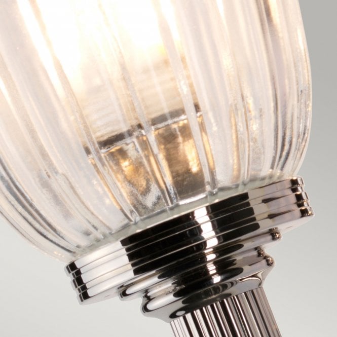 Bathroom Carroll1 wall light with a Polished Nickel finish