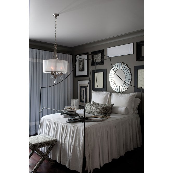 Mime 3Lt Pendant Chandelier Brushed Nickel