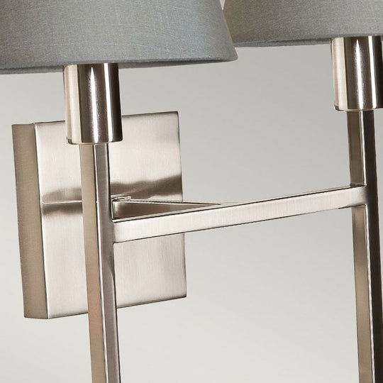 Lucerne Two Light Wall Light Brushed Nickel