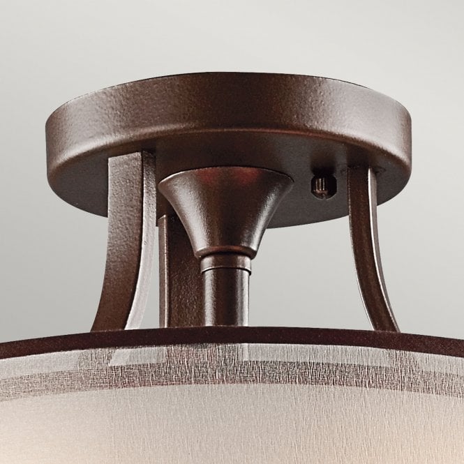 Lacey Small Semi-Flush Mount Mission Bronze