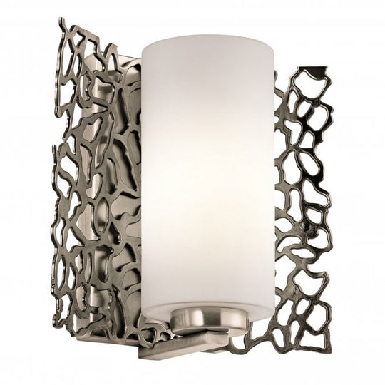 Silver Coral Wall Light Classic Pewter