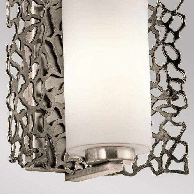Silver Coral Wall Light Classic Pewter