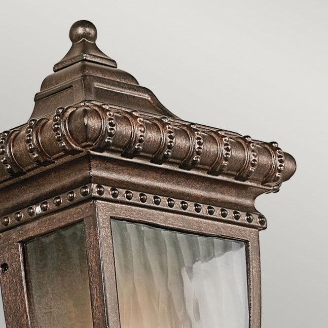 Venetian Rain Half Wall Lantern Brushed Bronze