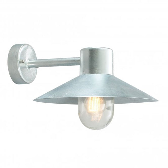 Lund Wall Lantern Galvanised Clear
