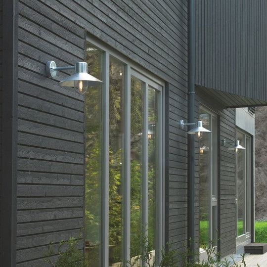 Lund Wall Lantern Galvanised Clear