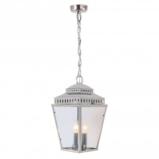 Mansion House Chain Lantern with a Polished Nickel finish