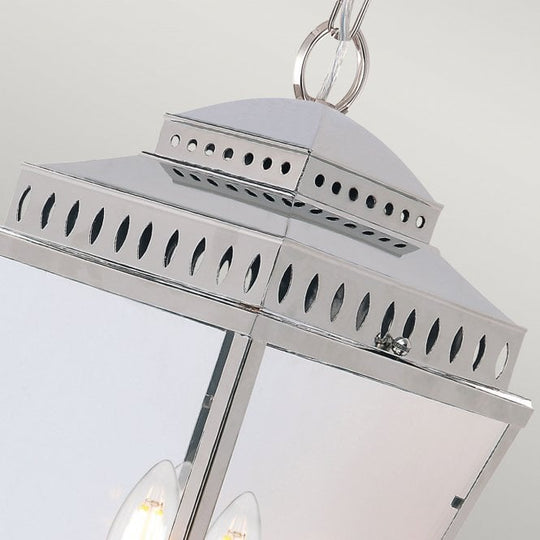 Mansion House Chain Lantern with a Polished Nickel finish