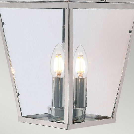 Mansion House Chain Lantern with a Polished Nickel finish